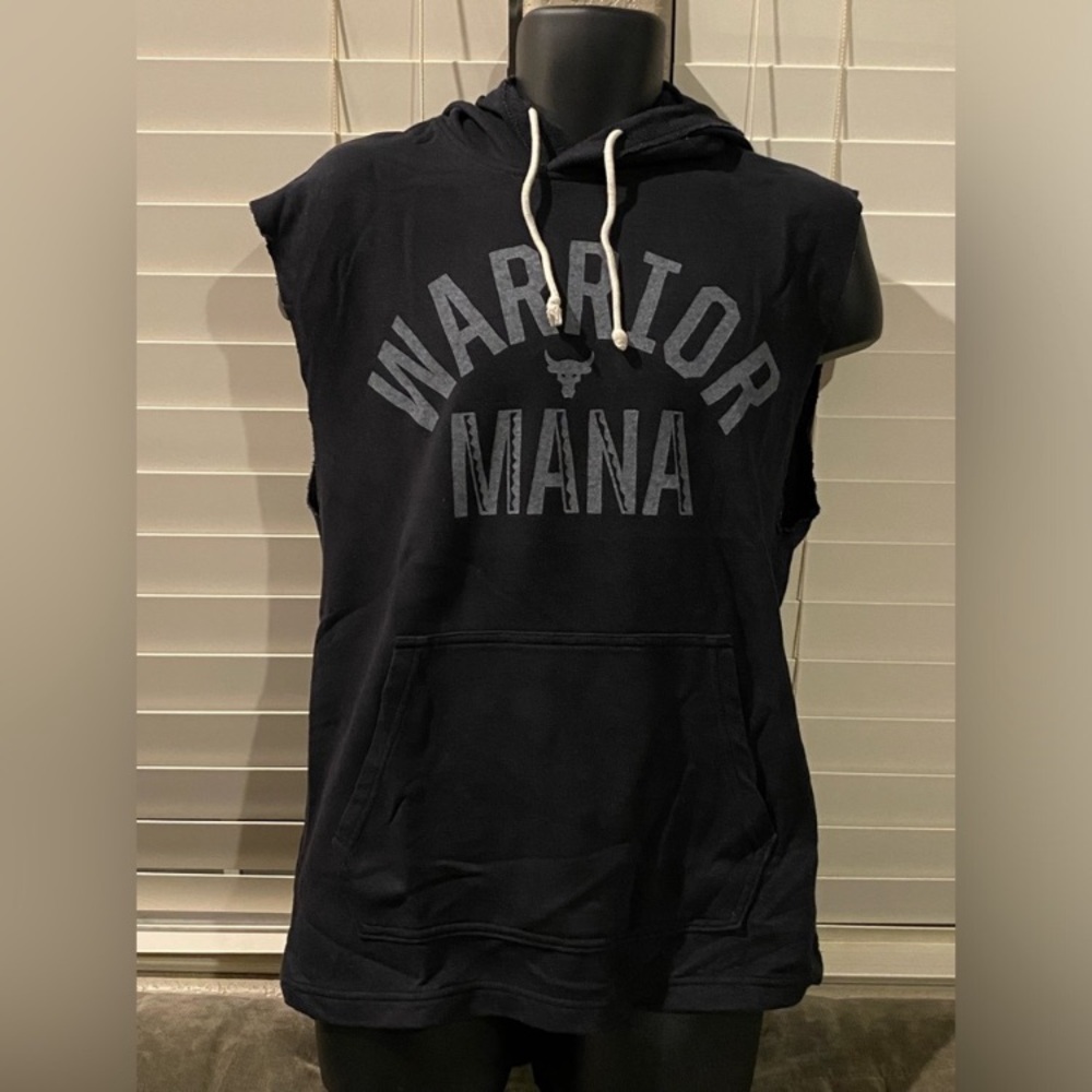 Under Armour Black Warrior Mana Sleeveless Hoodie